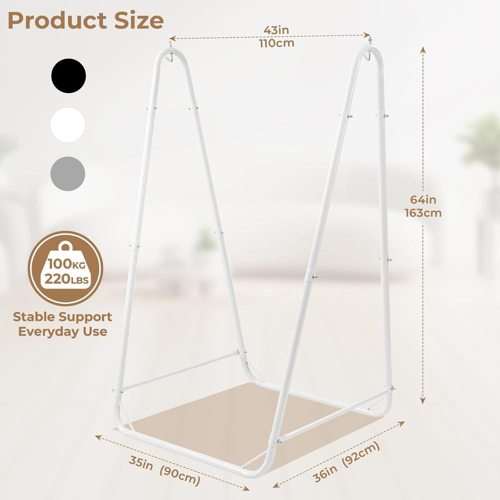 Hammock Chair Stand, 220 lbs Capacity, Hanging Chair Stand, White