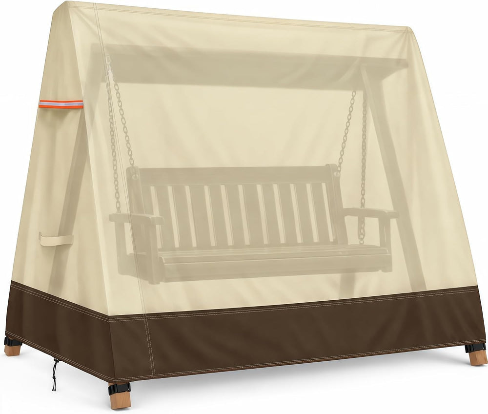 Porch Swing Covers Waterproof, Heavy Duty A Frame Swing Canopy, 72x67x55