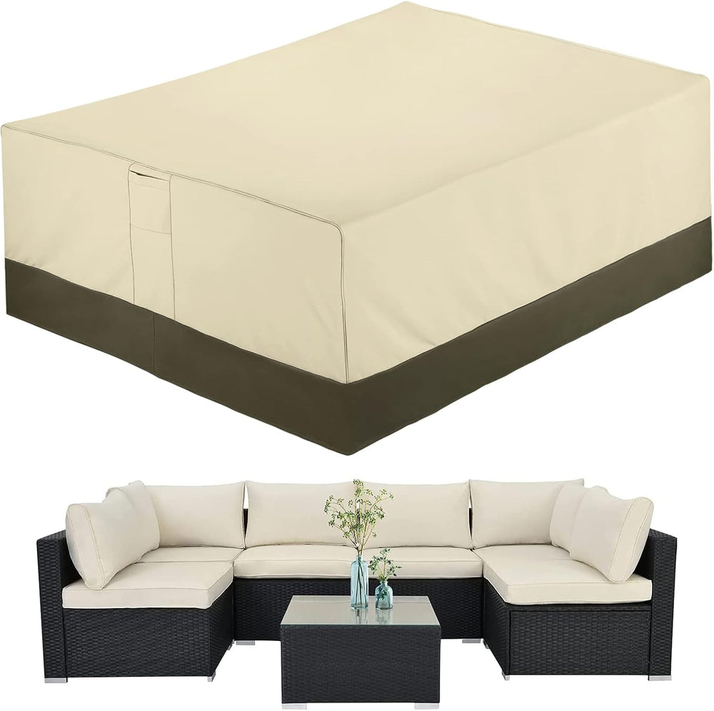 Patio Furniture Covers, 600D Waterproof Rectangular/Oval Dining Table and Cha...