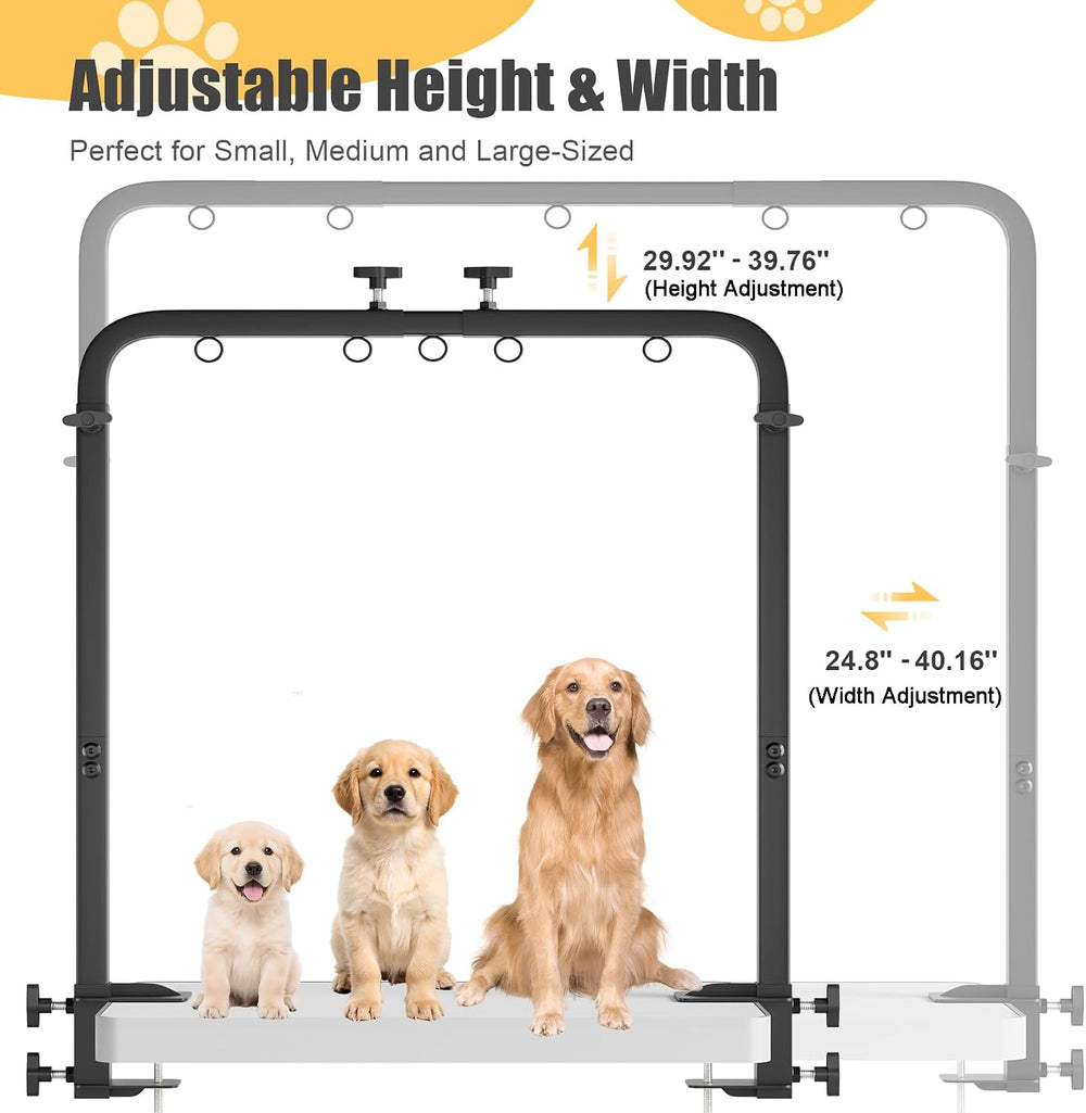 Dog Grooming Table Arm - Adjustable Height & Width, Heavy Duty Dog Groomi...