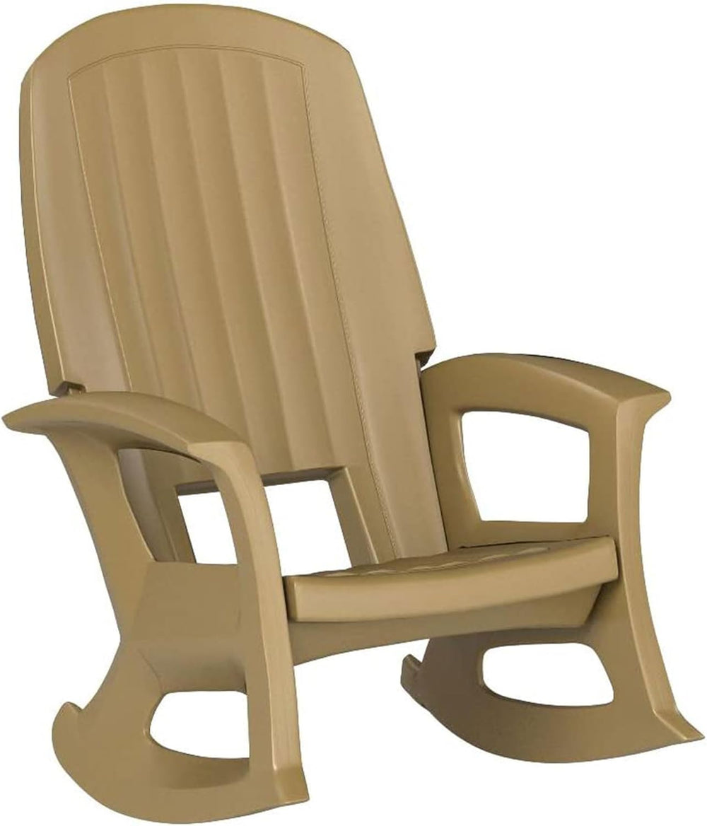 Semco Rockaway Heavy Duty All Weather Rocking Chair, Taupe, 3 Pack