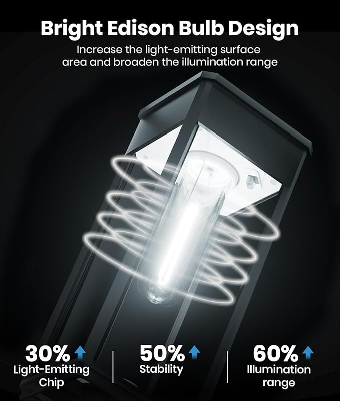 Solar Pathway Lights Outdoor, 12 Pack Bright Solar Lights Outdoor, Auto On/Of...
