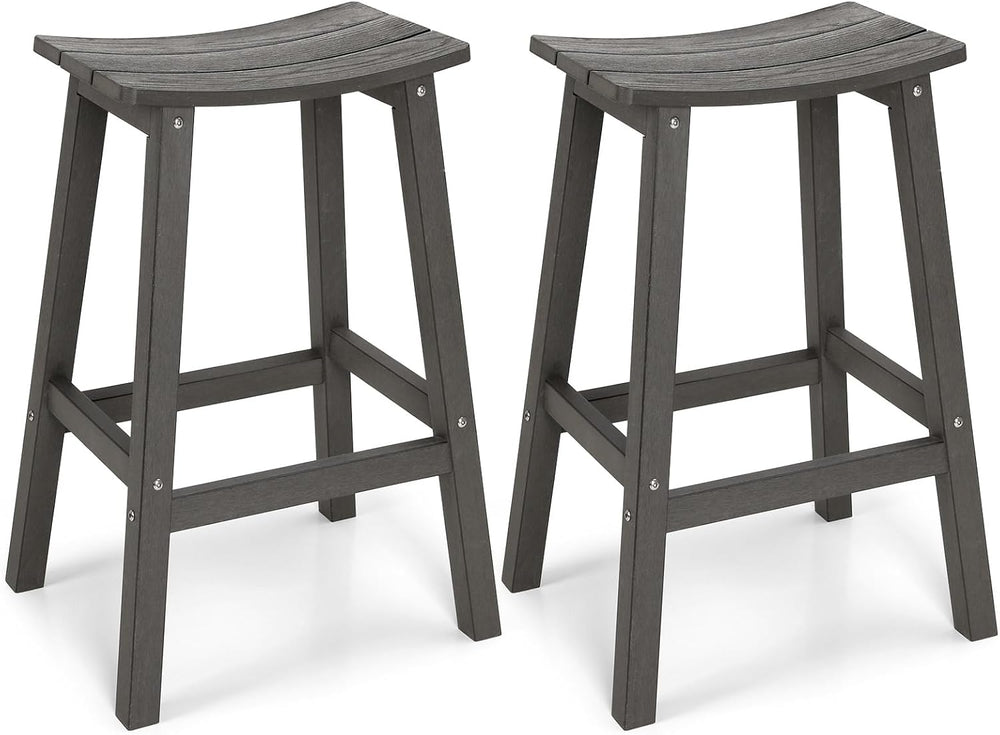Weatherproof Bar Stools Set of 2, 28" Height Outdoor Bar Stools