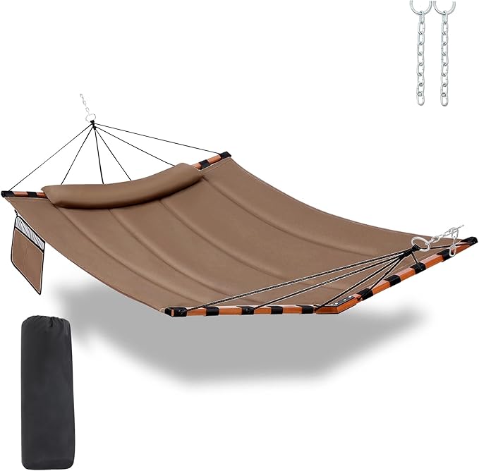 TegerDeger 12FT 2 Person Hammock Large Hammock 450LB Capacity with V Shaped H...