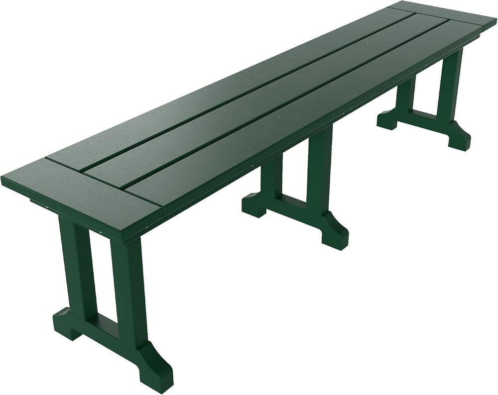 WestinTrends Malibu 65" Outdoor Dining Bench, All Weather Resistant Poly...