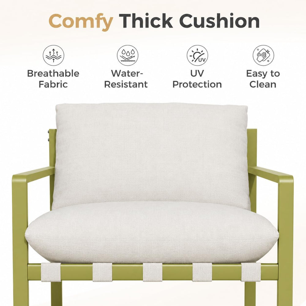 Grand patio 4-Piece Outdoor Furniture Set, Modern Patio Furniture with Soft C...