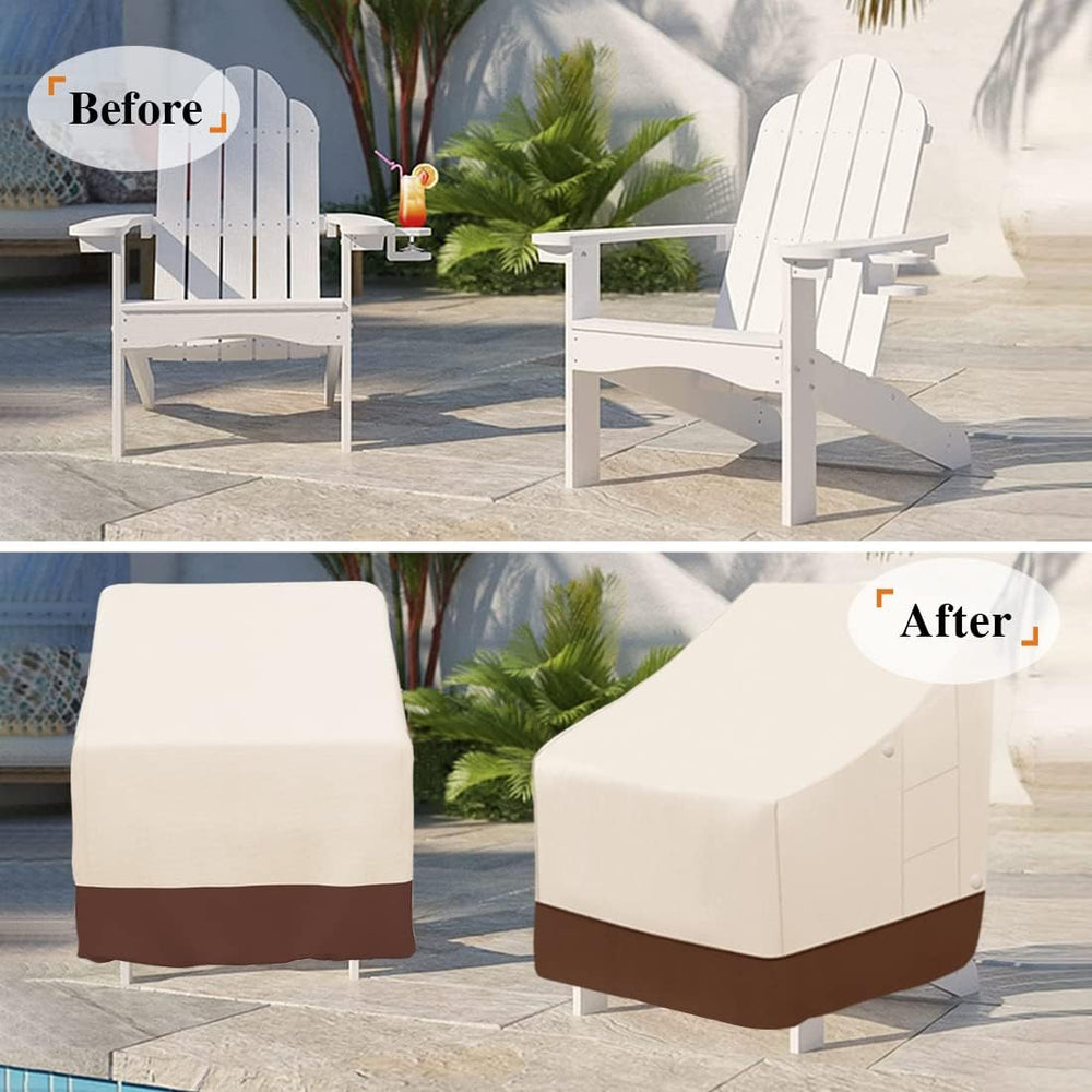 Tuyeho 900D Adirondack Patio Chair Cover 40x37x30 Outdoor Waterproof