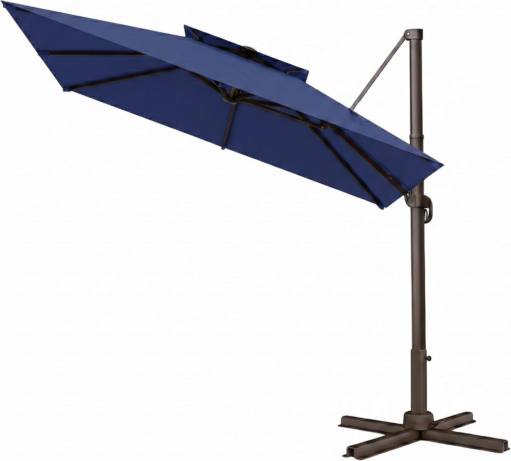Kingdura 12' X 12' Cantilever Patio Umbrella with Double Top Vent, La...