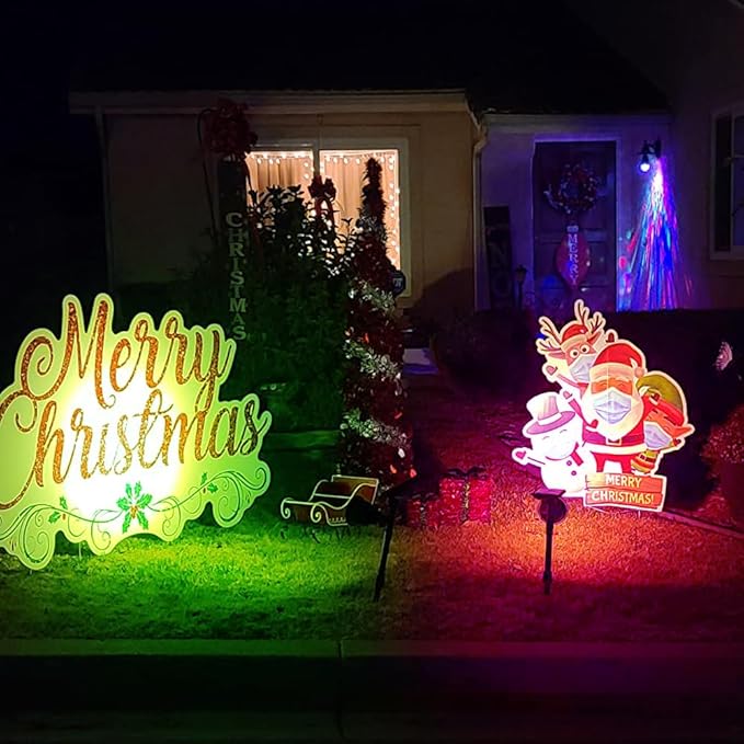Solar Outdoor Lights, 9 Modes Color Changing 18 LED Halloween Solar Spot Ligh...