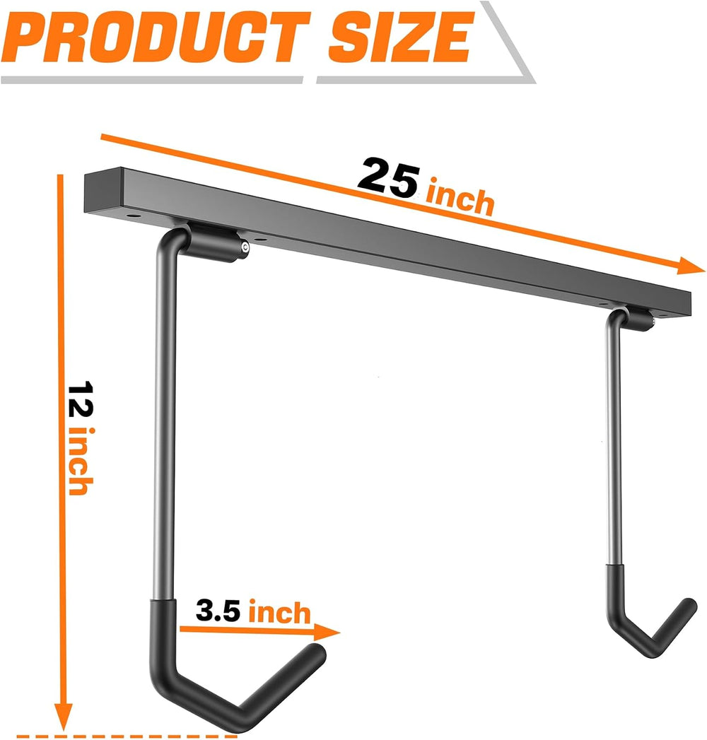 TORACK Overhead Bike Rack for Garage, Ceiling-Mounted Bicycle Storage Hooks