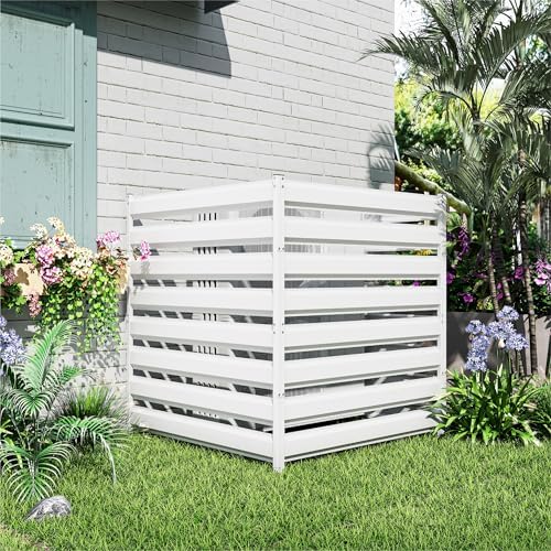 42" H x 39" W (3 Panels) No-Dig Metal Fence Privacy Screen, Outdoor...