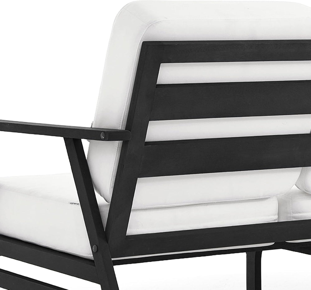 Pia Ricoo Outdoor Premium Teak Wood Couch with Armrests, All‑Weather Outdoor ...