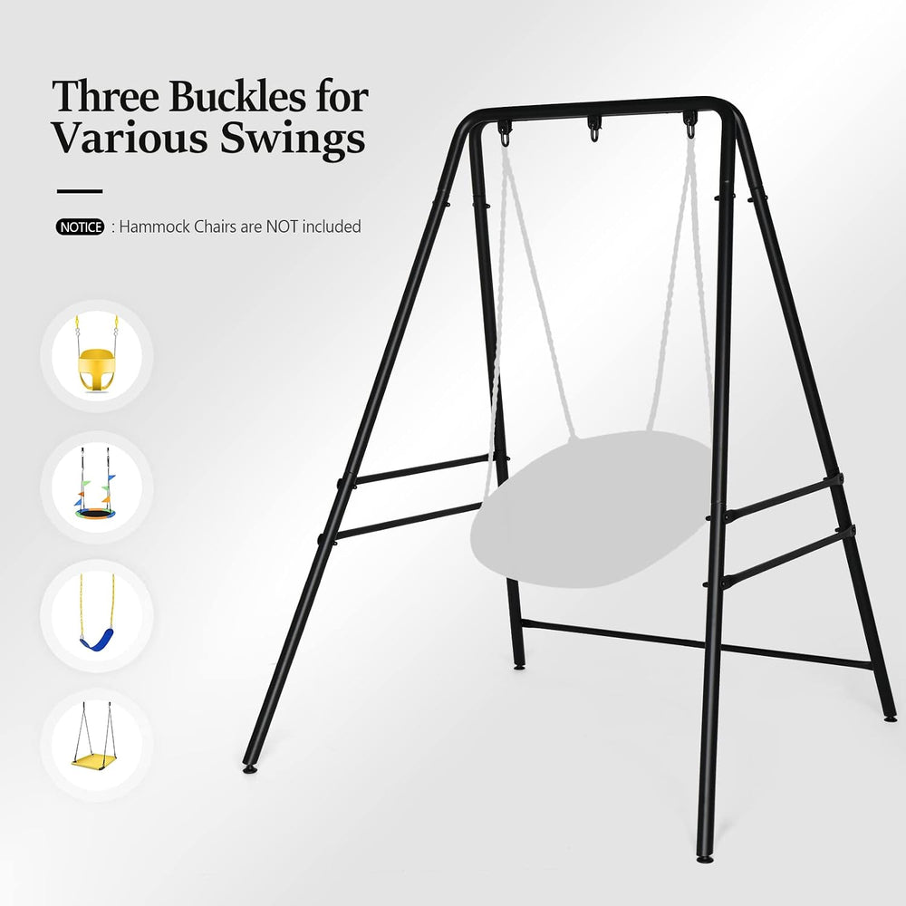 Upgraded Hammock Chair Stand Metal Swing Stand Frame, Heavy Duty Steel Hammoc...