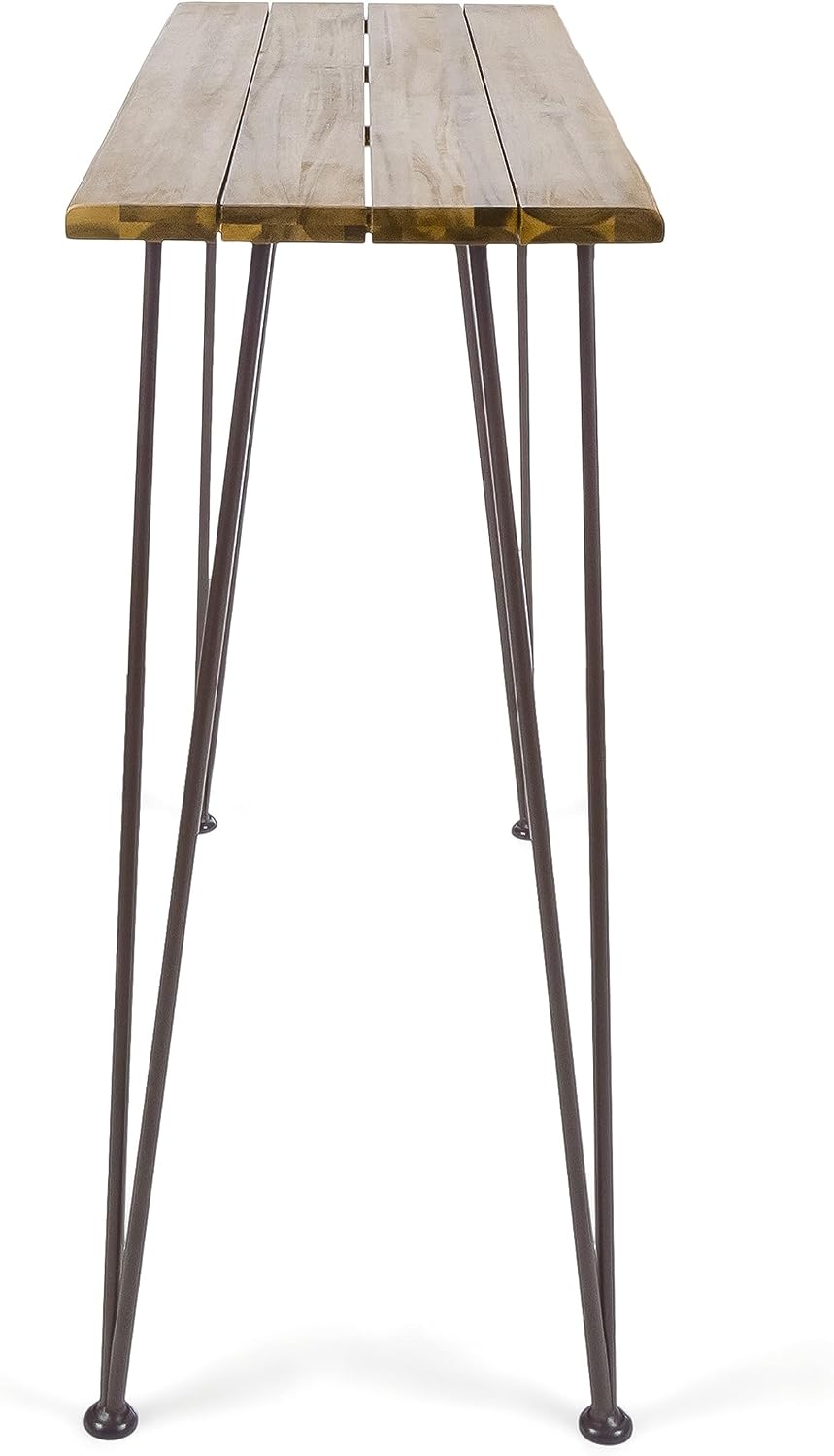 Christopher Knight Home Denali Ouotdoor Industrial Acacia Wood Bar Table with...