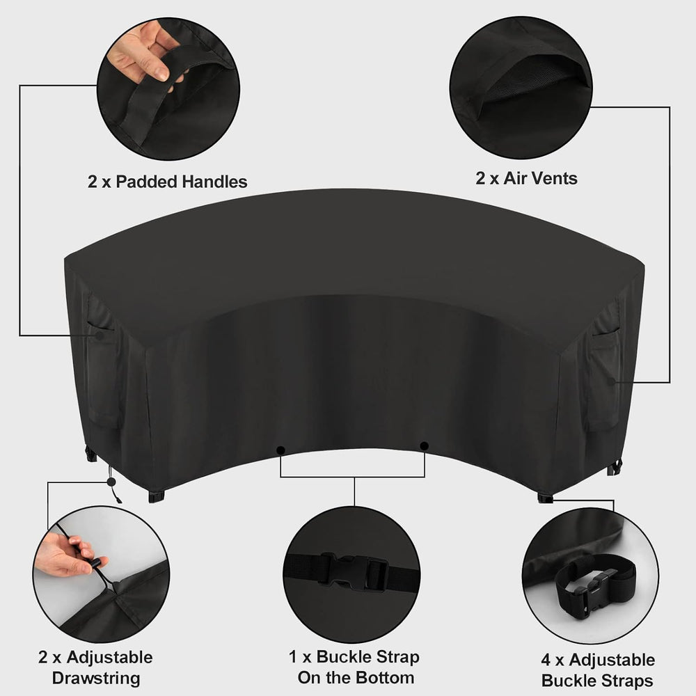 OutdoorLines Waterproof Curved Outdoor Sectional Cover