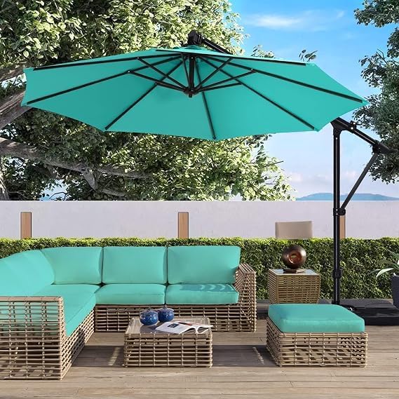 ABCCANOPY 10FT Cantilever Offset Hanging Patio Umbrella
