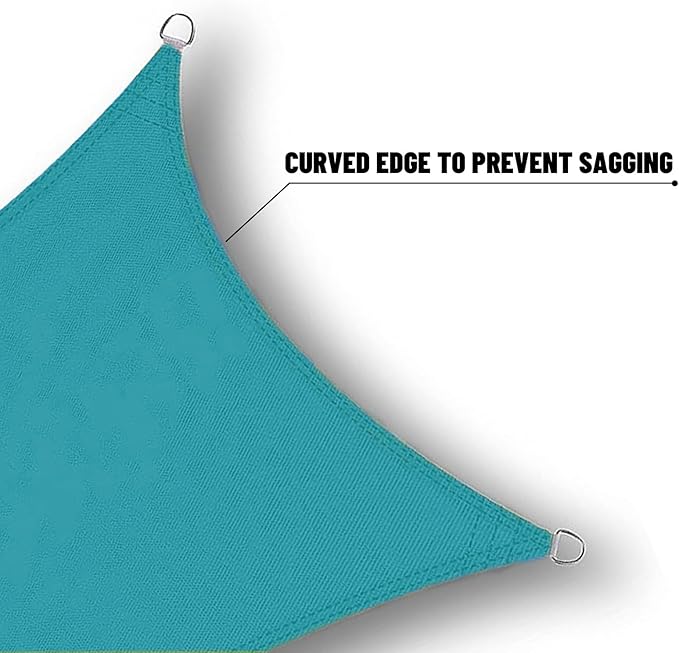 SUNNY GUARD Waterproof Sun Shade Sail 6.5' x 10'' Turquoise Blue ...
