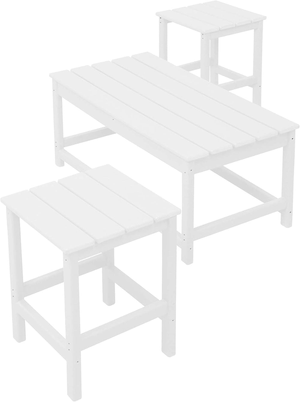 WestinTrends Malibu 3-Piece Set Outdoor Coffee and Side Table for Adirondack ...