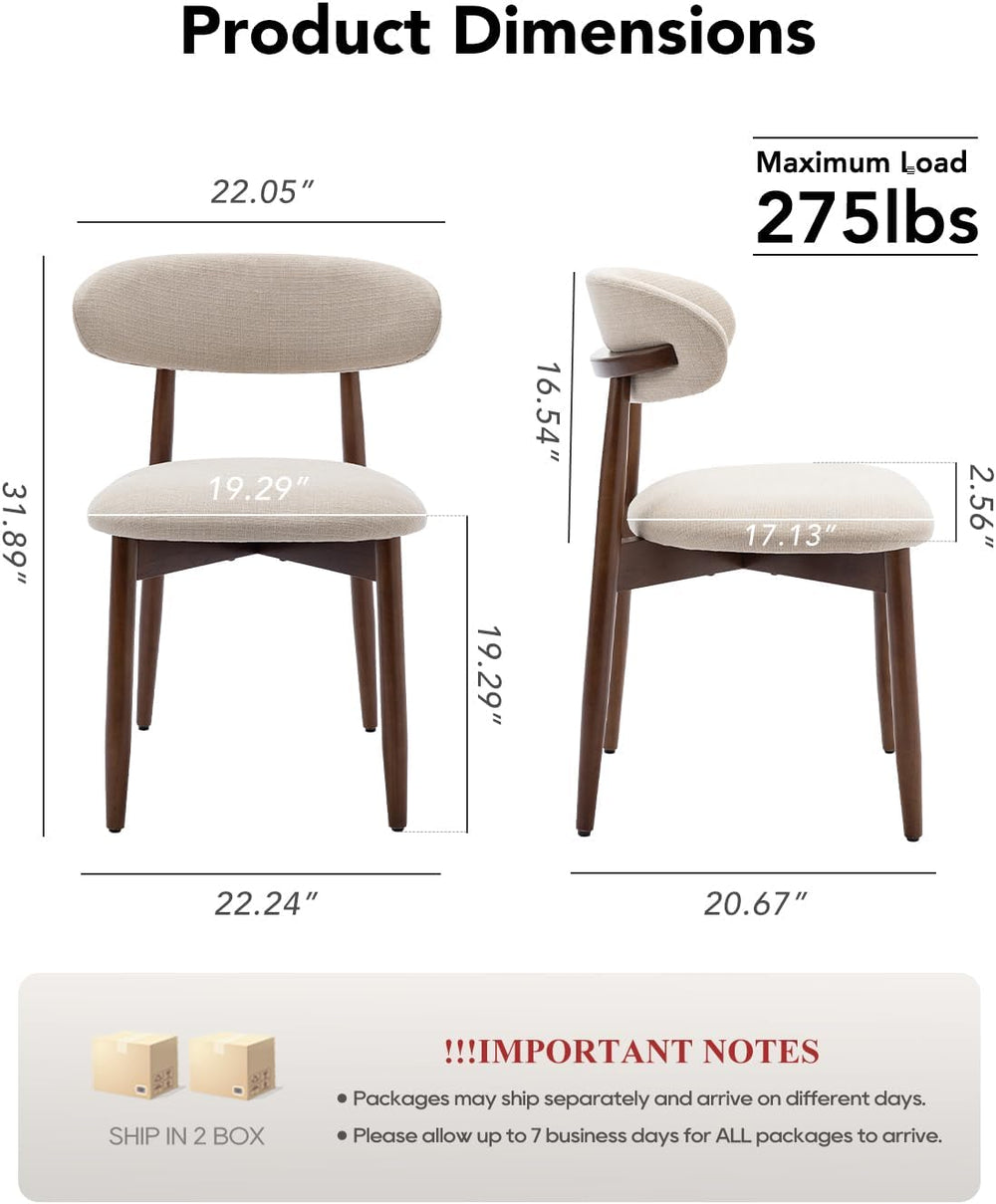 Dining Chairs Set of 4, Farmhouse Dining Room Chairs with Solid Wood Legs