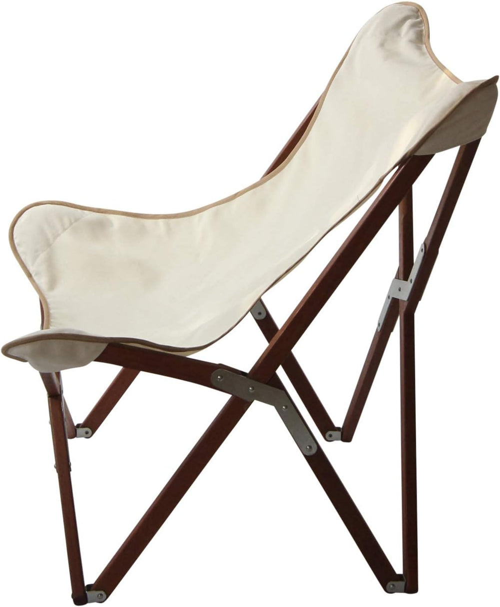 BYER OF MAINE Pangean Butterfly Chair, 34″H × 23″W × 27″D in Natural