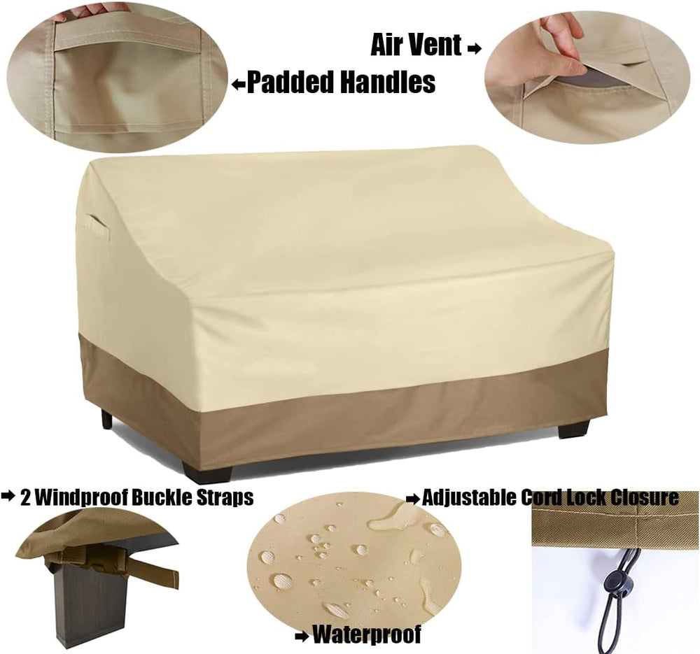 Waterproof Bench/Loveseat Cover, Large Outdoor Furniture Covers Waterproof fo...