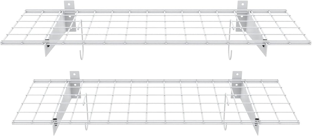 TORACK 2-Pack Garage Wall Shelves, 15"x45" Wall Mounted Wire Shelves
