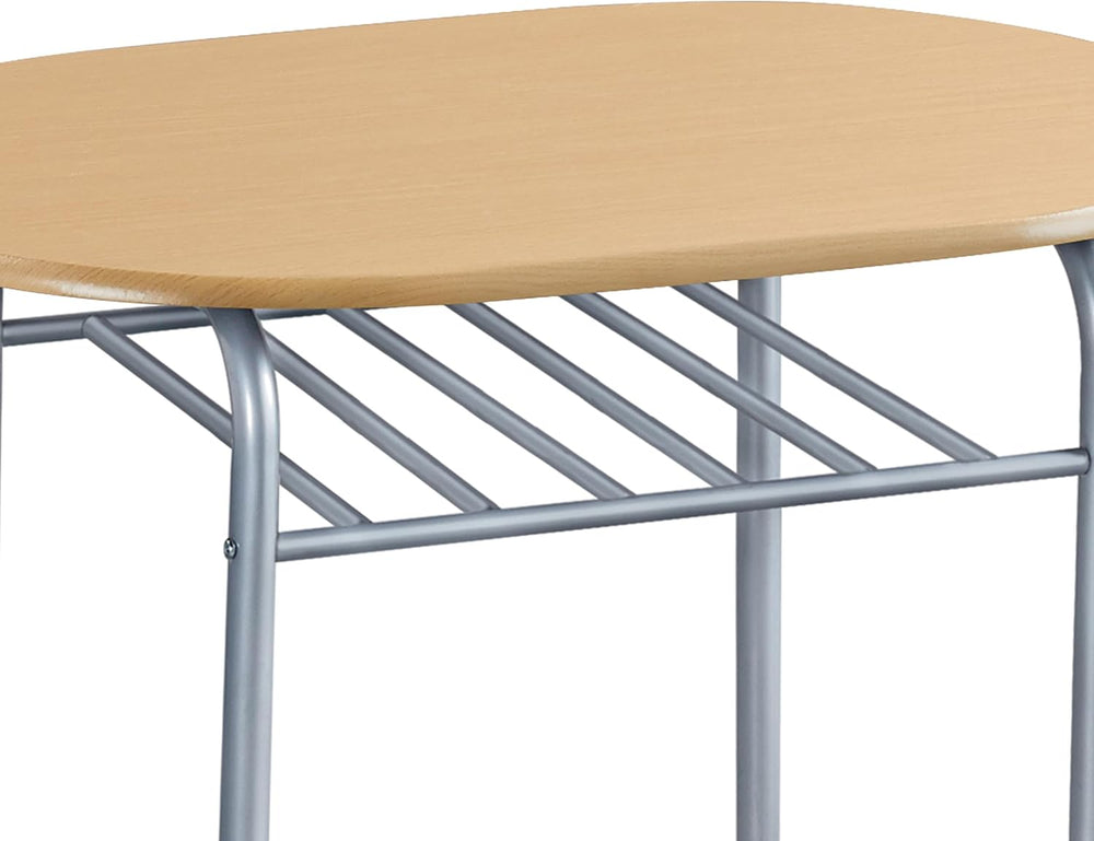 Yaheetech 3 Piece Dining Table Set for 2, Small Table and Chairs, Natural