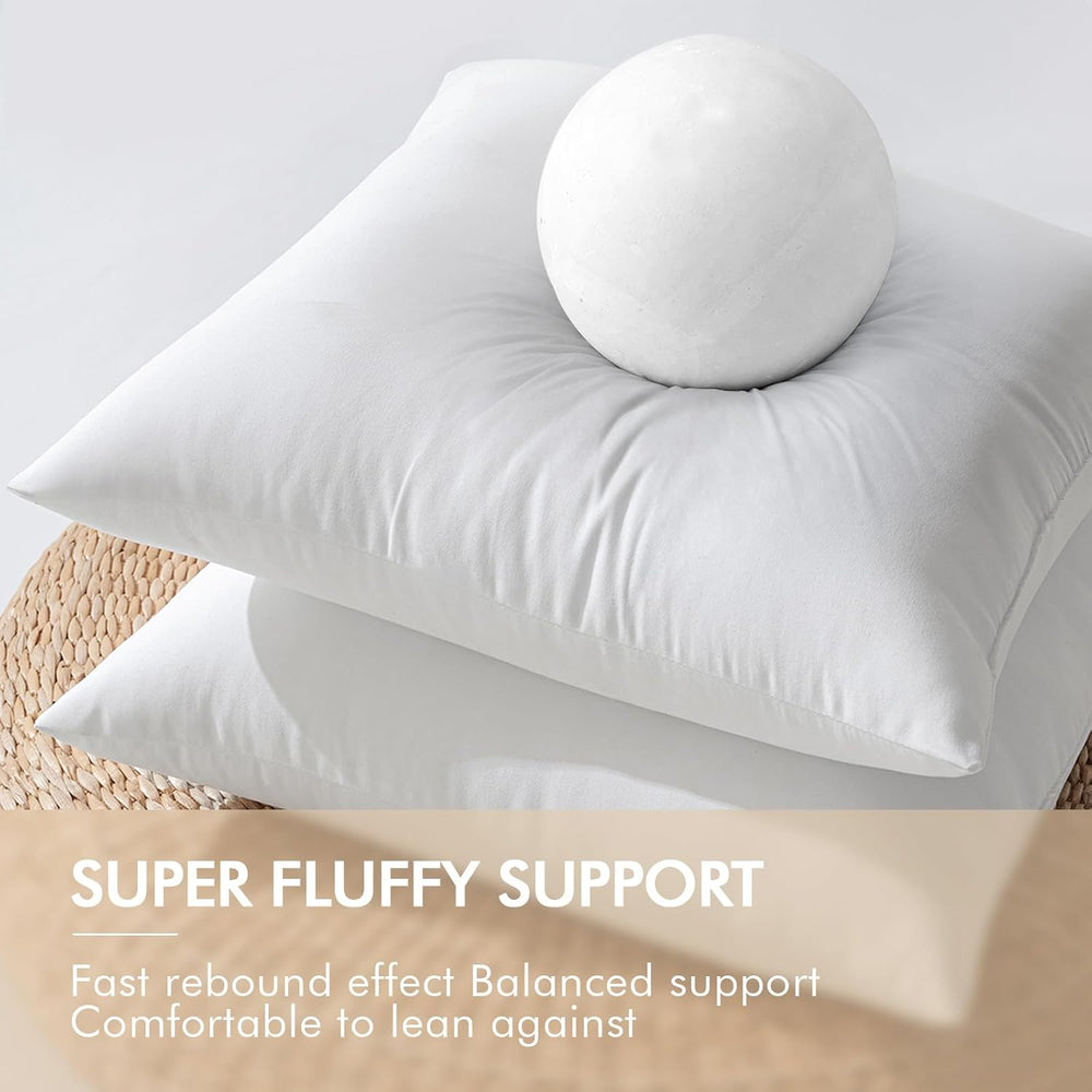 MIULEE 22x22 Inch Outdoor Pillow Inserts Set of 2, Waterproof Throw Pillows