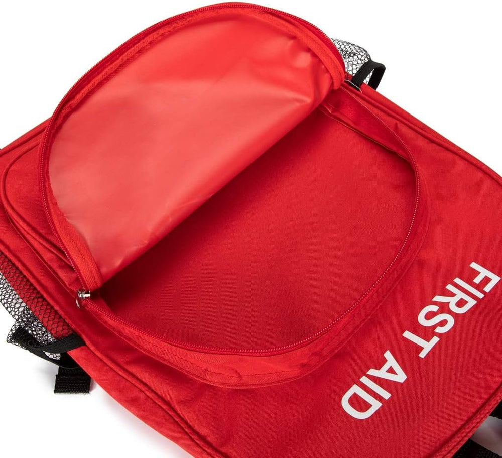 Red Emergency Bag First Aid Backpack Empty Medical Treatment First Responder ...