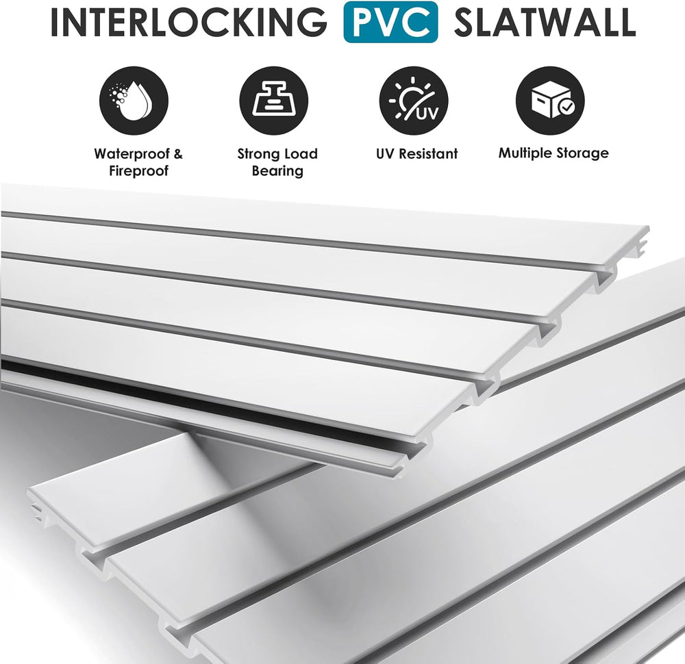 Slat Wall Paneling 4x8 Ft, Slatwall Garage Organizer Storage System
