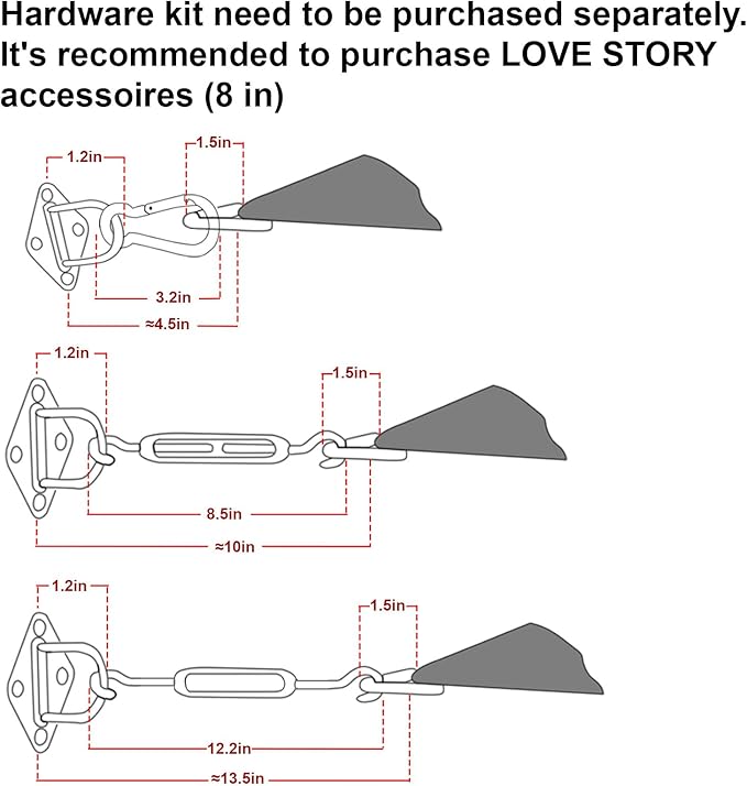 LOVE STORY Custom Size 14'x24' Brown Sun Shade Sail Rectangle UV Bloc...