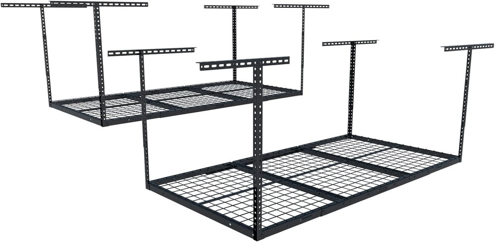 FLEXIMOUNTS 3x6 Overhead Garage Ceiling Storage Rack, 2 Pack, Black