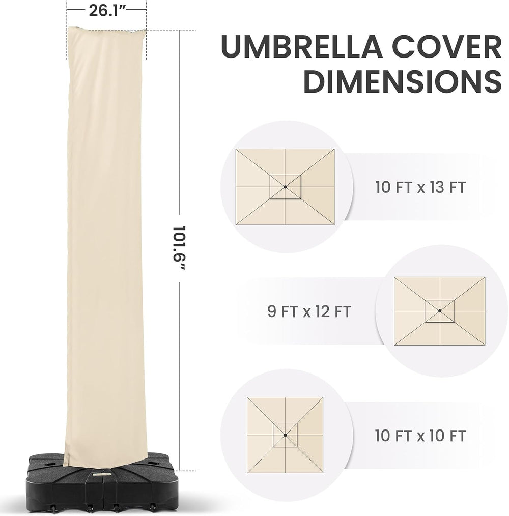 Deconk Patio Cantilever Umbrella Cover Outdoor Offset umbrellas Covers