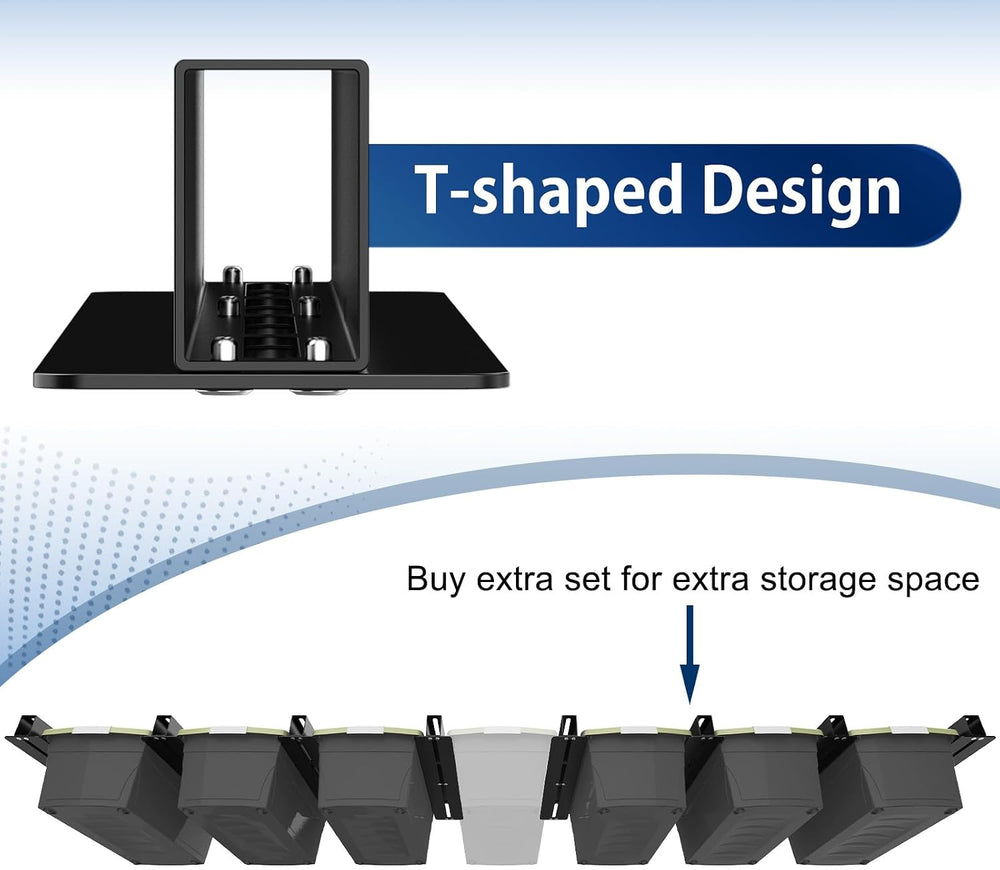 Overhead Garage Storage Rack, 17 Inch, 8 Sets for 7 Bins