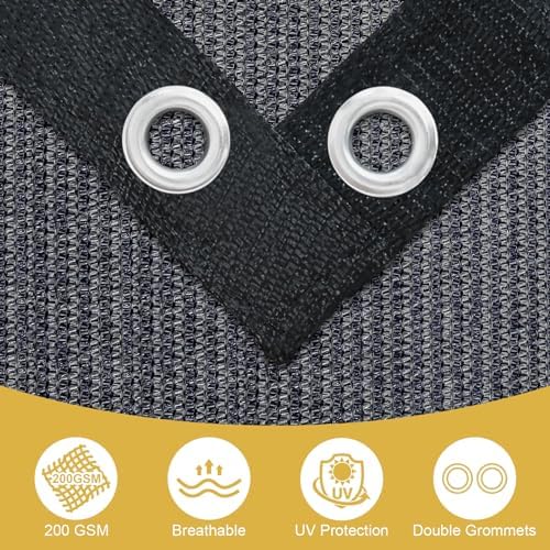 Shade&Beyond 90% Sun Shade Cloth with Grommets, 6' X 12' Pergola ...