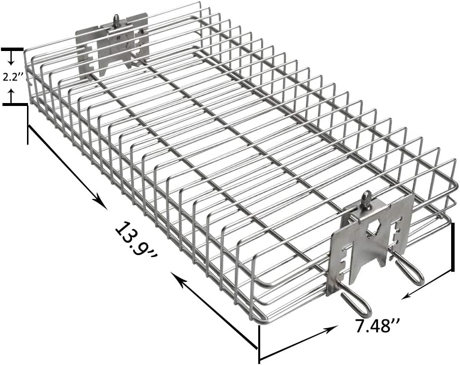 onlyfire 6042 Stainless Steel Flat Spit Rotisserie Grill Basket for Grills | ...