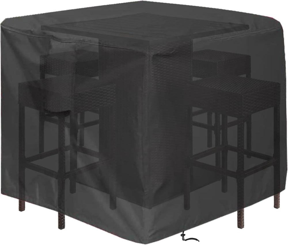 5 Piece Bar Height Patio Dining Set Covers, 59x59x38 in