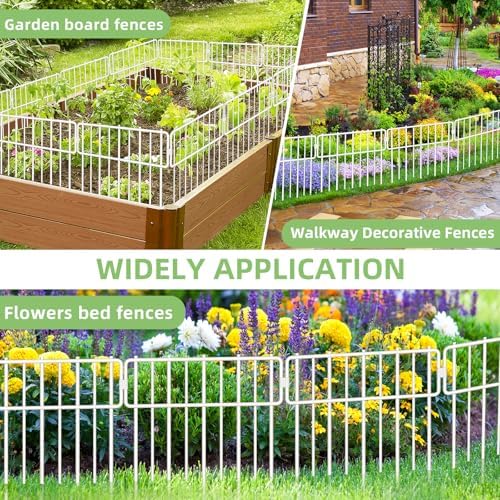 Blingluck Animal Barrier Fence, 10 Pcs Upgrade 1.26 in Gap Decorative Fences ...