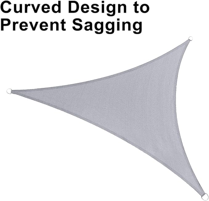 LOVE STORY Custom Size 17'x17'x17' Silver Grey Sun Shade Sail Tri...