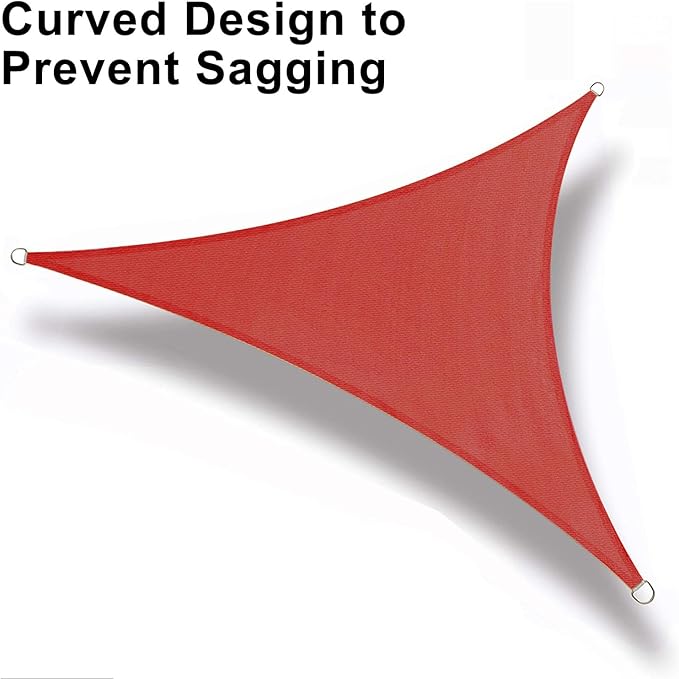LOVE STORY Custom Size 6'x6'x8.5' Terra Red Sun Shade Sail Right ...