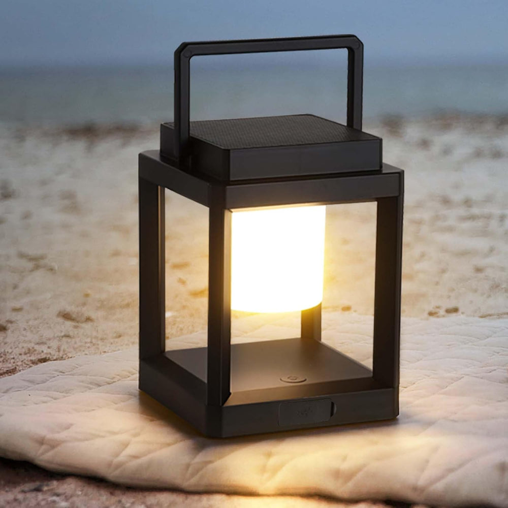 Solar Lantern Outdoor Table Lamp: Portable Hanging LED Lights - Waterproof De...
