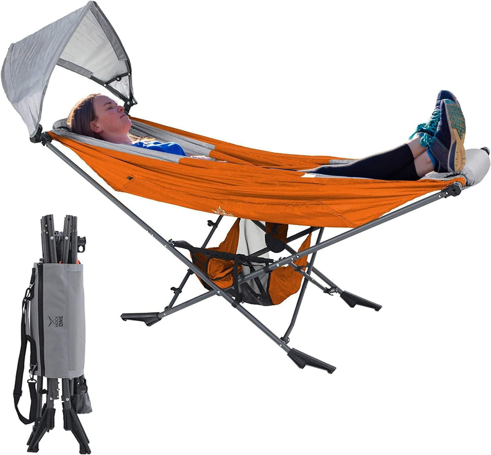 Portable Hammock with Stand for Indoor Outdoor Camping Essentials