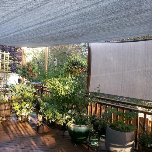 6X20 Ft Shade Cloth for Patio, 90% UV Block, 200GSM Sunshade Fabric