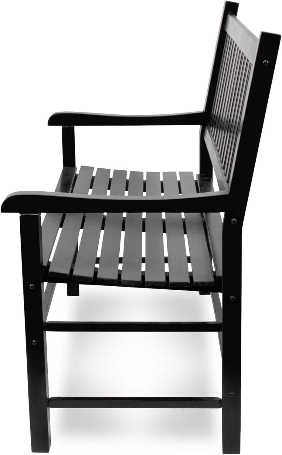 Shine Company Eden Outdoor Garden Bench, Black