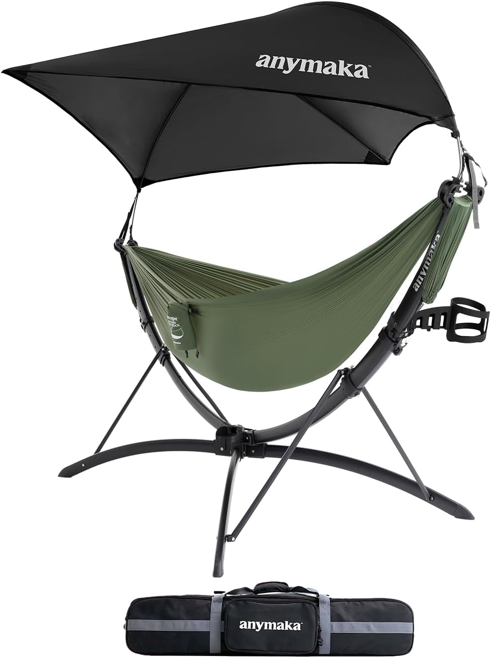 Set Up in 3 Seconds Adjustable Portable Aluminum Alloy Hammock Stand for Outs...