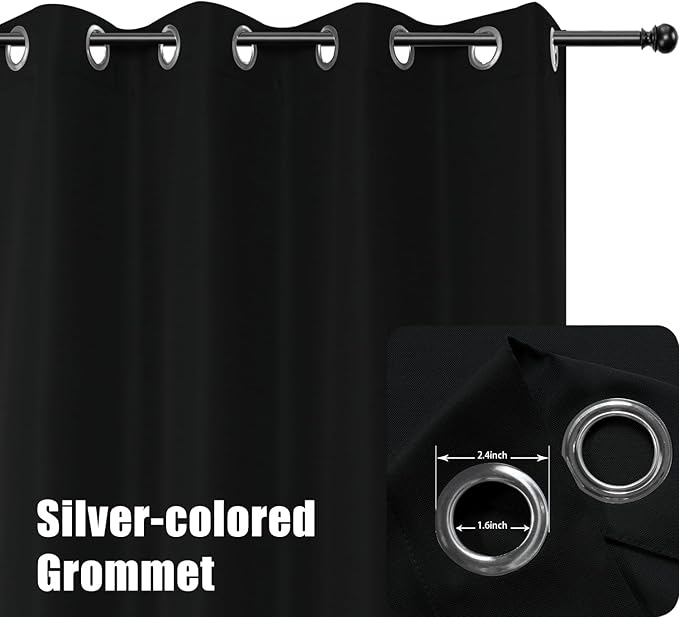 BONZER Outdoor Curtains for Patio Water Resistant Heavy Privacy Light Filteri...