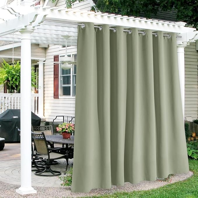 RYB HOME Extra Wide Outdoor Curtains for Patio Waterproof Heavy Duty Thermal ...