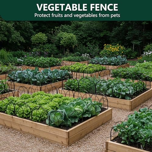 Decorative Garden Fence, 20 ft No Dig Flower Bed Border, 19 Pack
