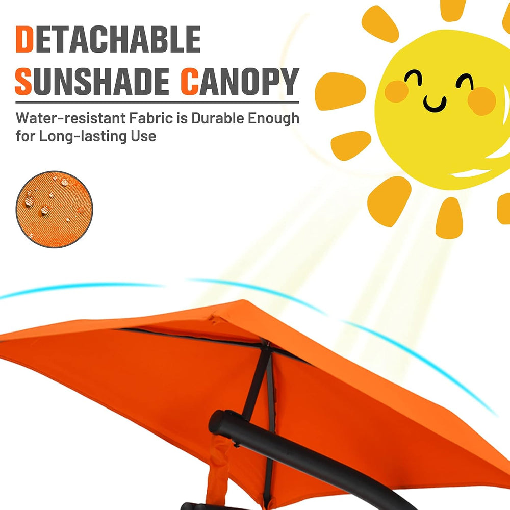 Giantex Outdoor Hanging Chaise Lounge Chair, Patio Hammock Chair with Removab...