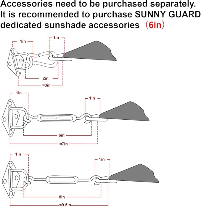 SUNNY GUARD Sun Shade Sail 16'x16'x16' Triangle Silver Grey UV Bl...